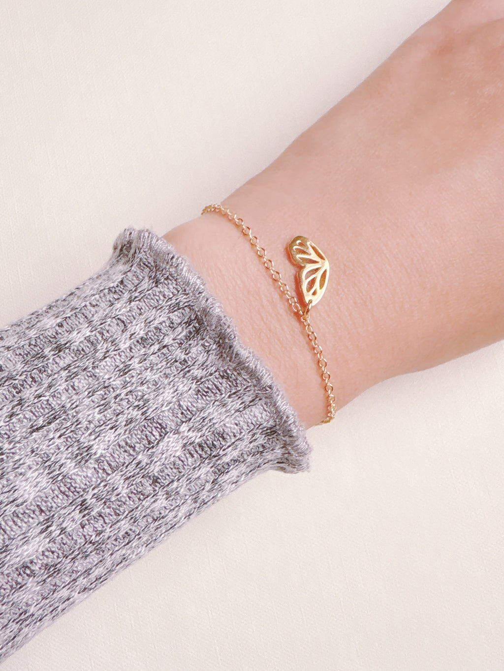 Pulseira da Amizade Borboleta Folheado