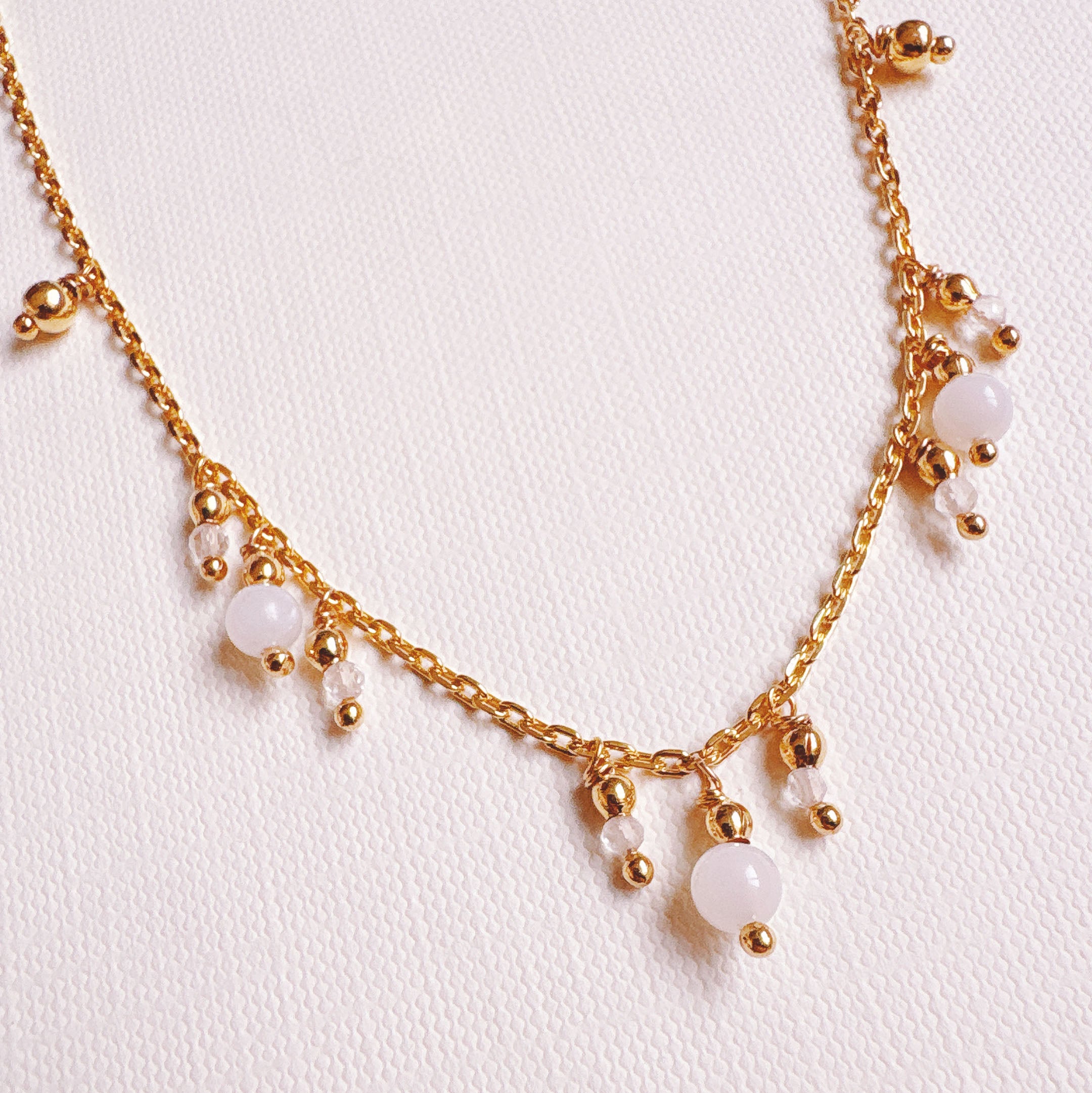 Choker Pedra da Lua Folheado