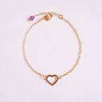 Pulseira Coração Folheada