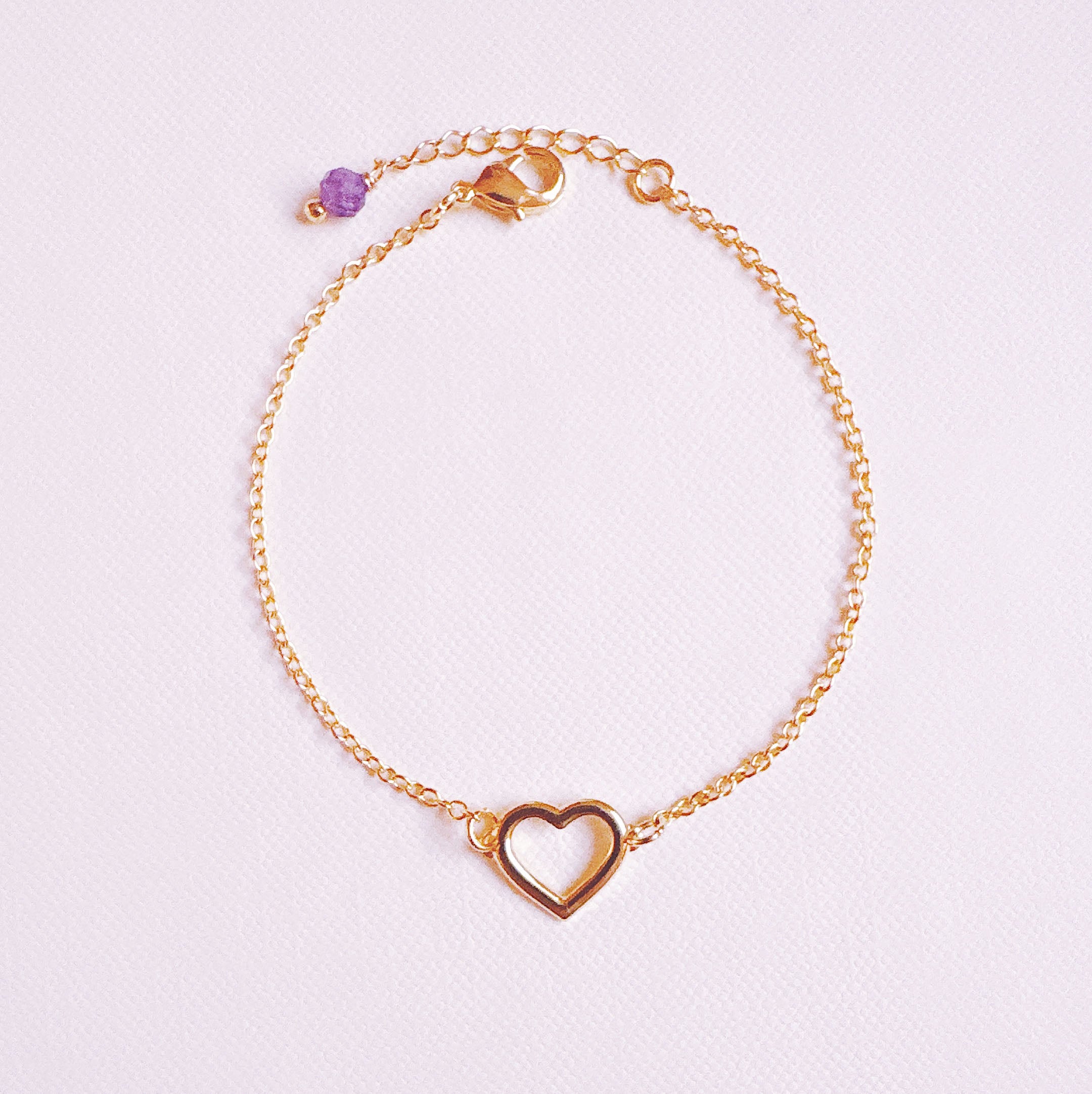 Pulseira Coração Folheada