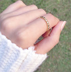 Anel de Corações Folheado a Ouro