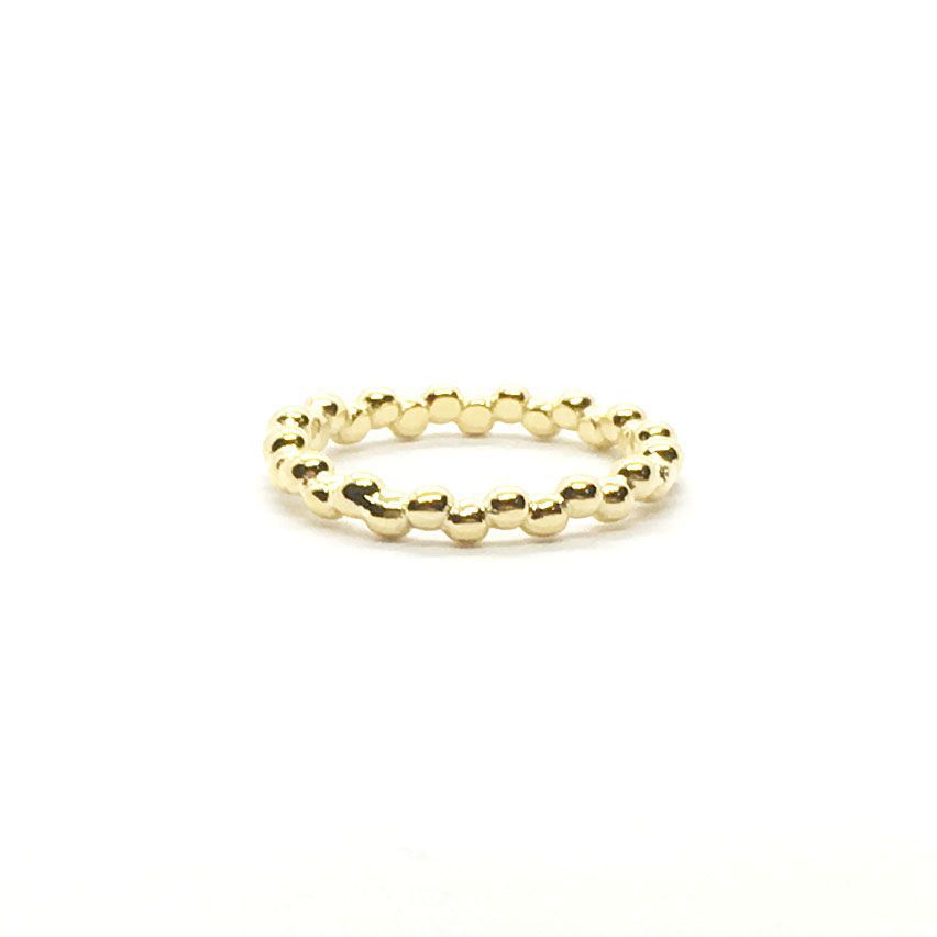 Anel de Falange Bolinhas Folheado a Ouro