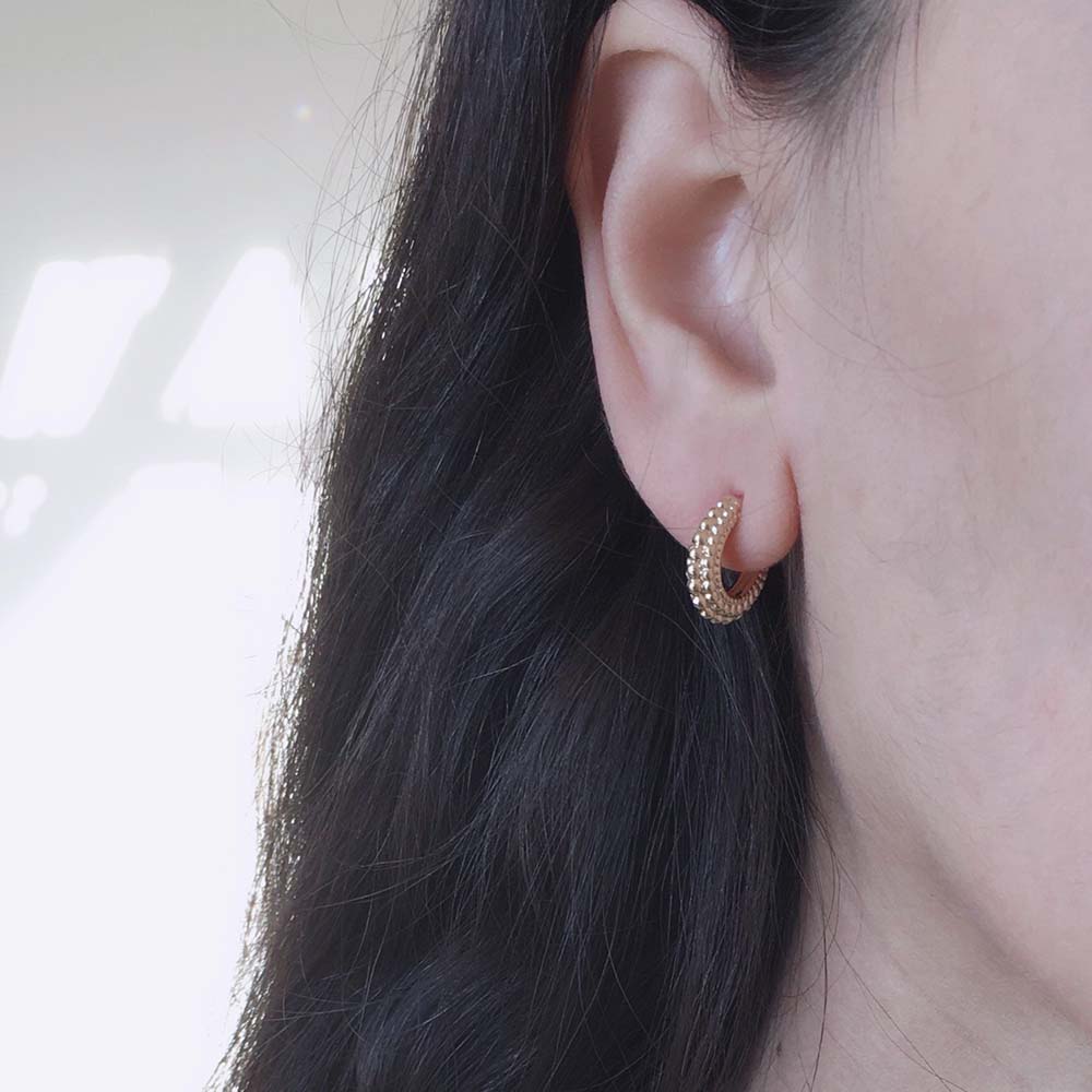 Argola Bolinhas Folheada