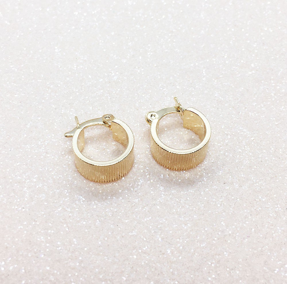 Argola Redonda Pequena Folheada