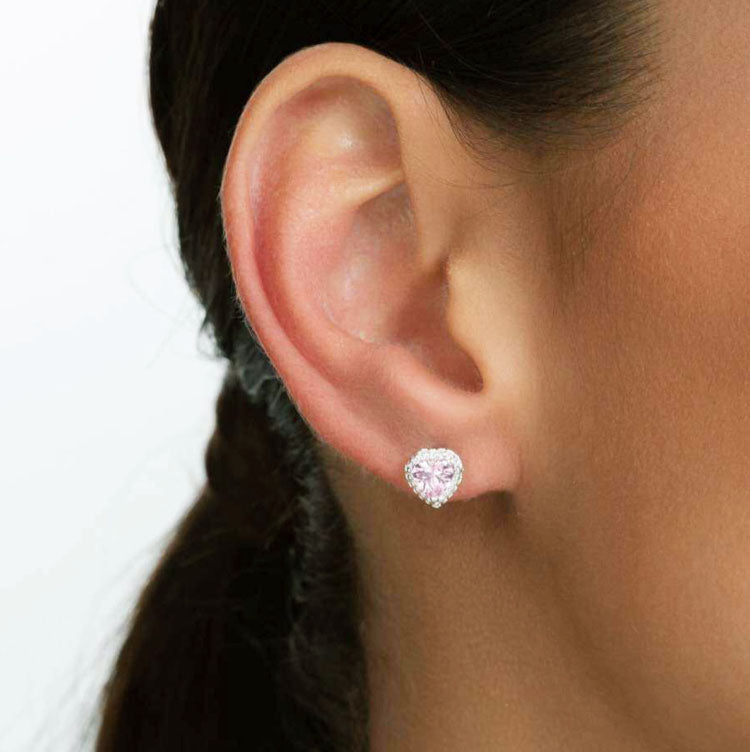 Brinco Coração em Prata 925