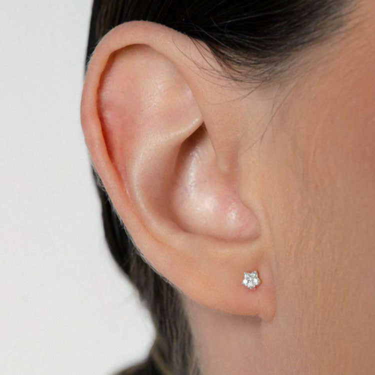 Brinco Estrela em Prata 925