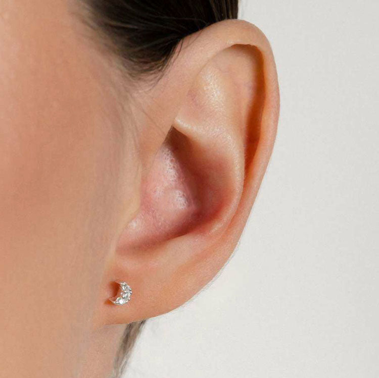 Brinco Lua em Prata 925