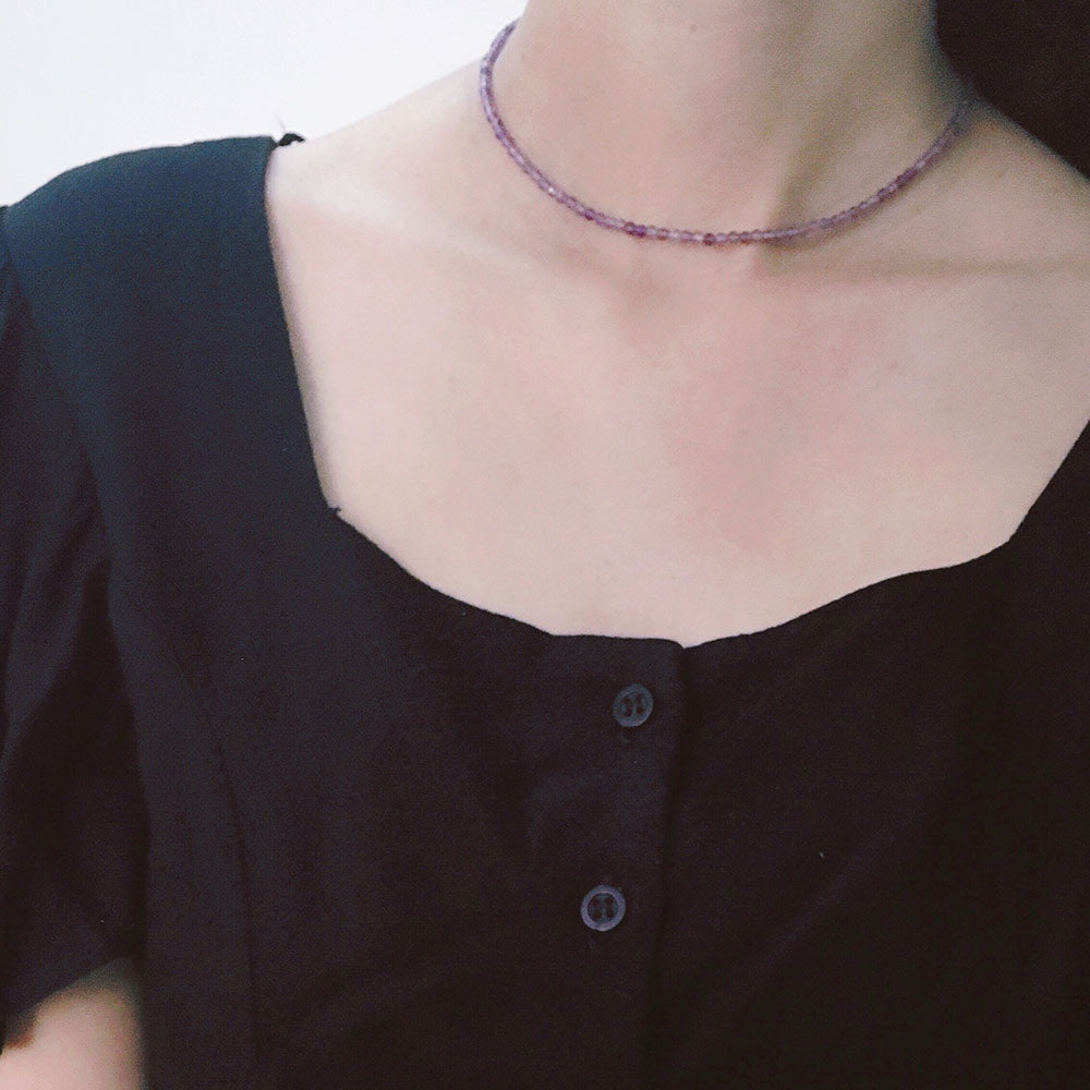 Choker de Ametista Folheado