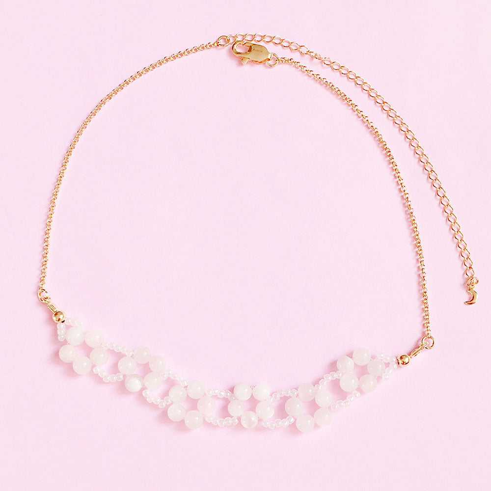 Choker Pedra da Lua Folheado