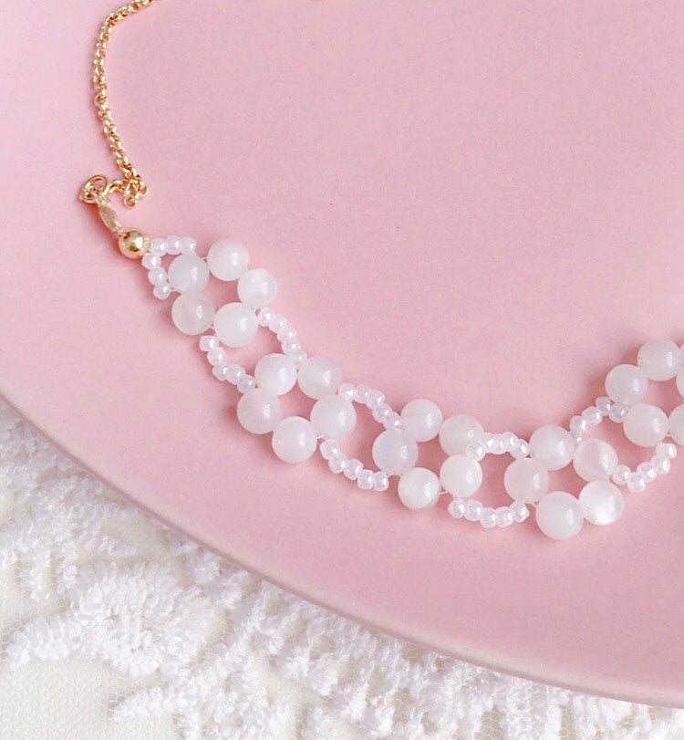 Choker Pedra da Lua Folheado