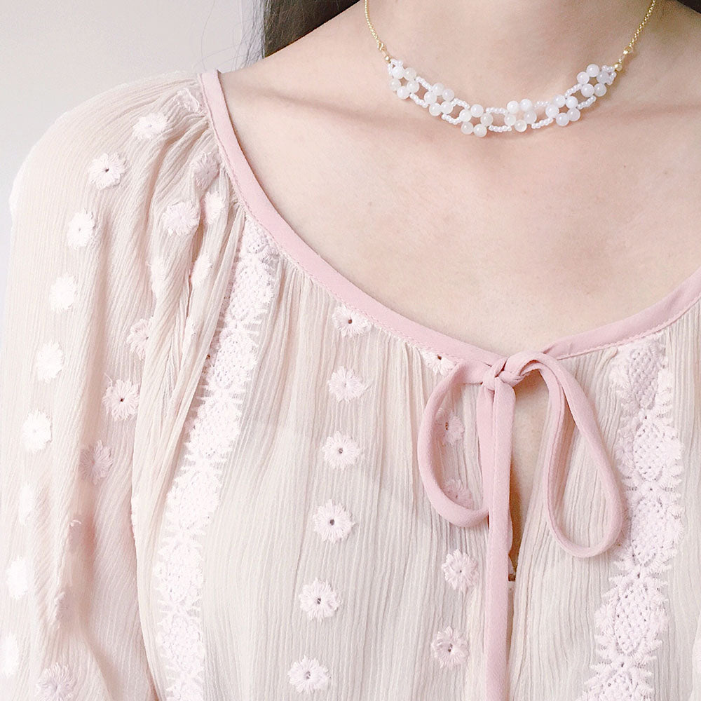 Choker Pedra da Lua Folheado