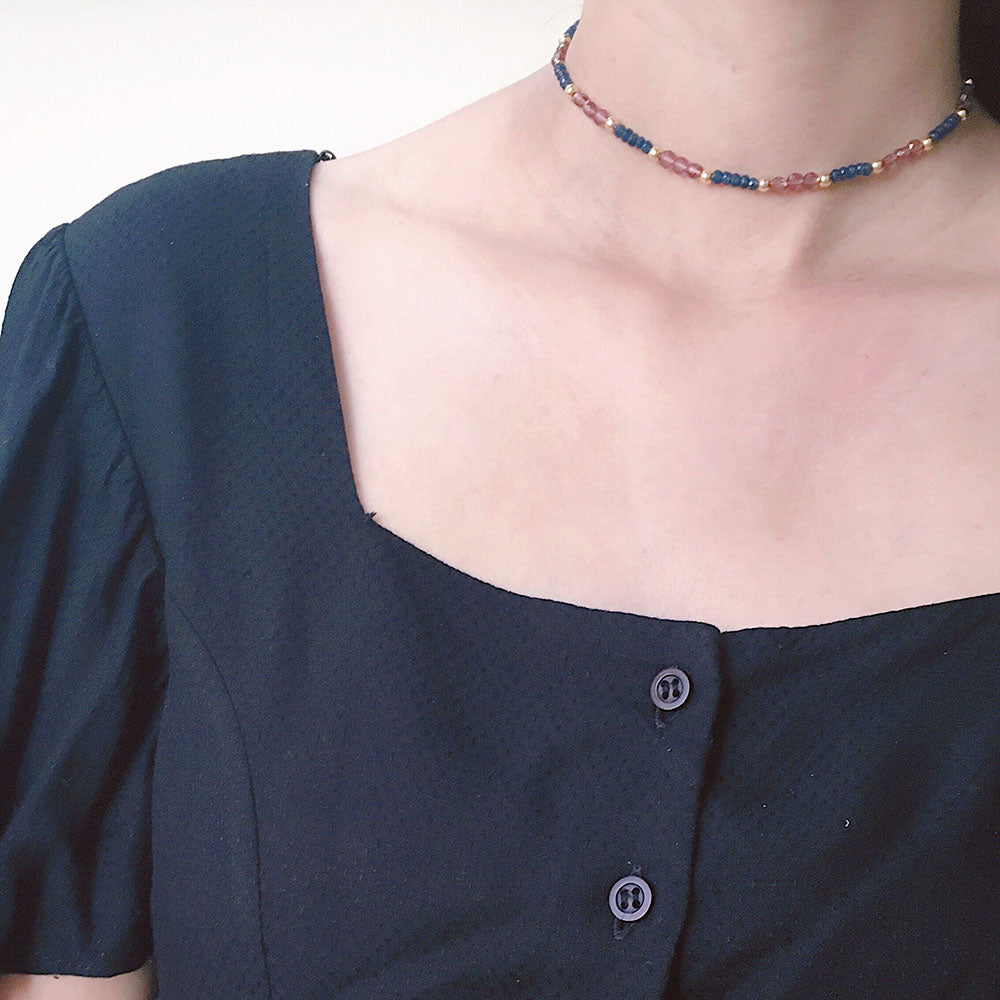 Choker Quartzo Azul