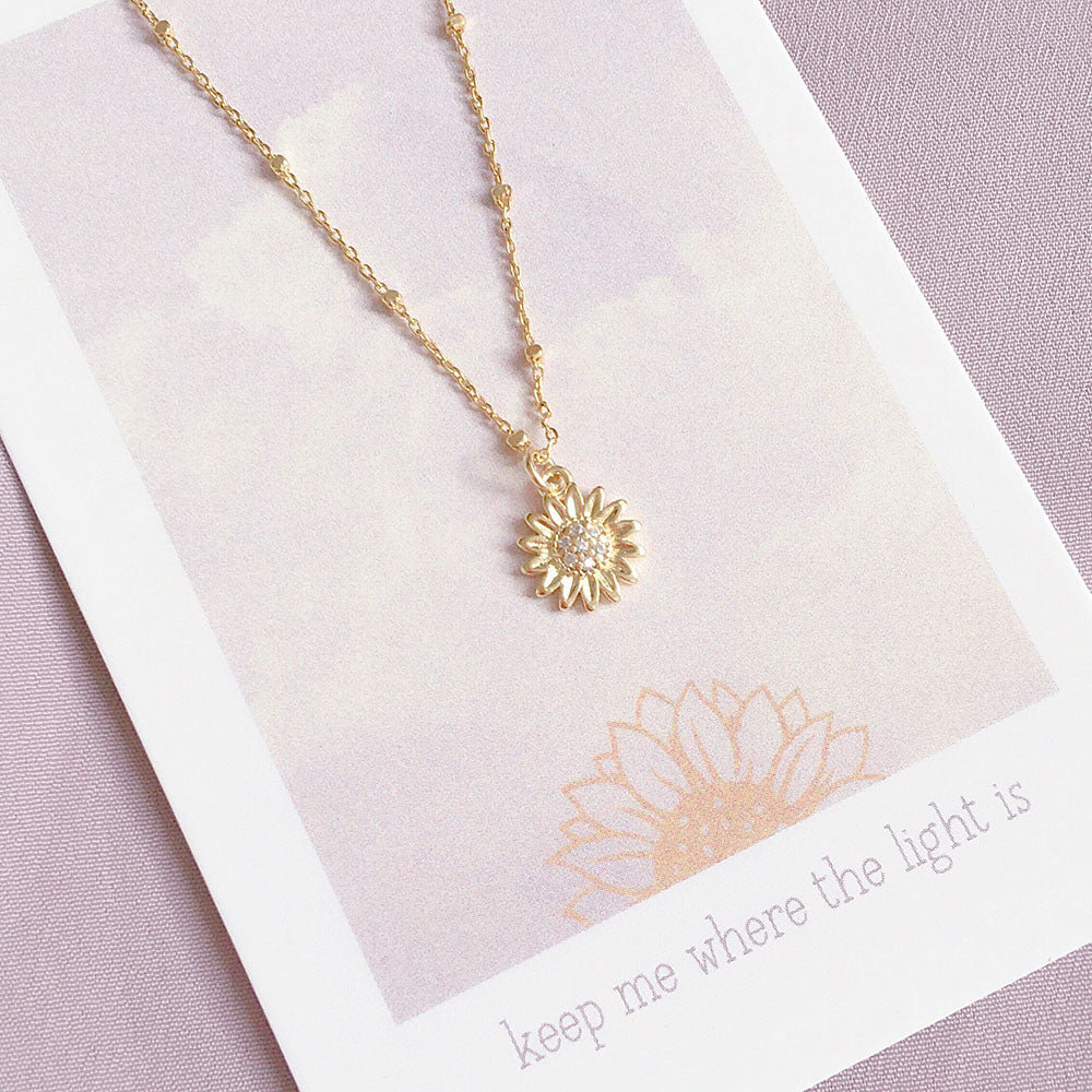 Colar de Girassol Folheado