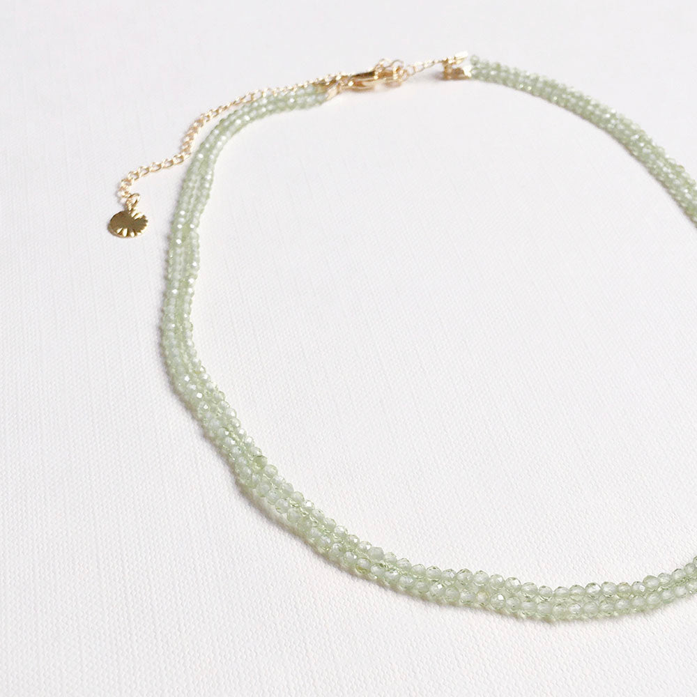 Colar Peridoto Folheado