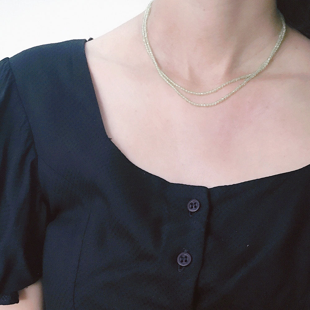 Colar Peridoto Folheado