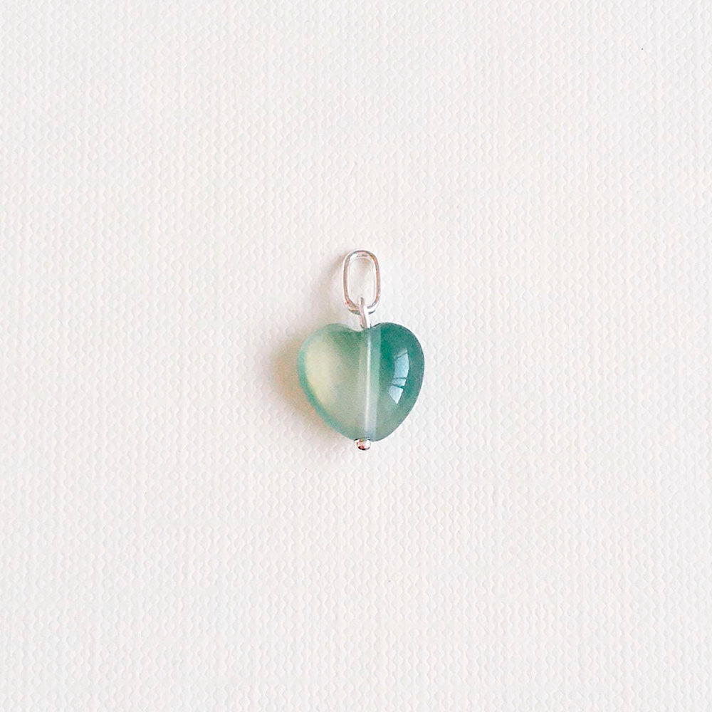 Pingente de Jade Verde Coração